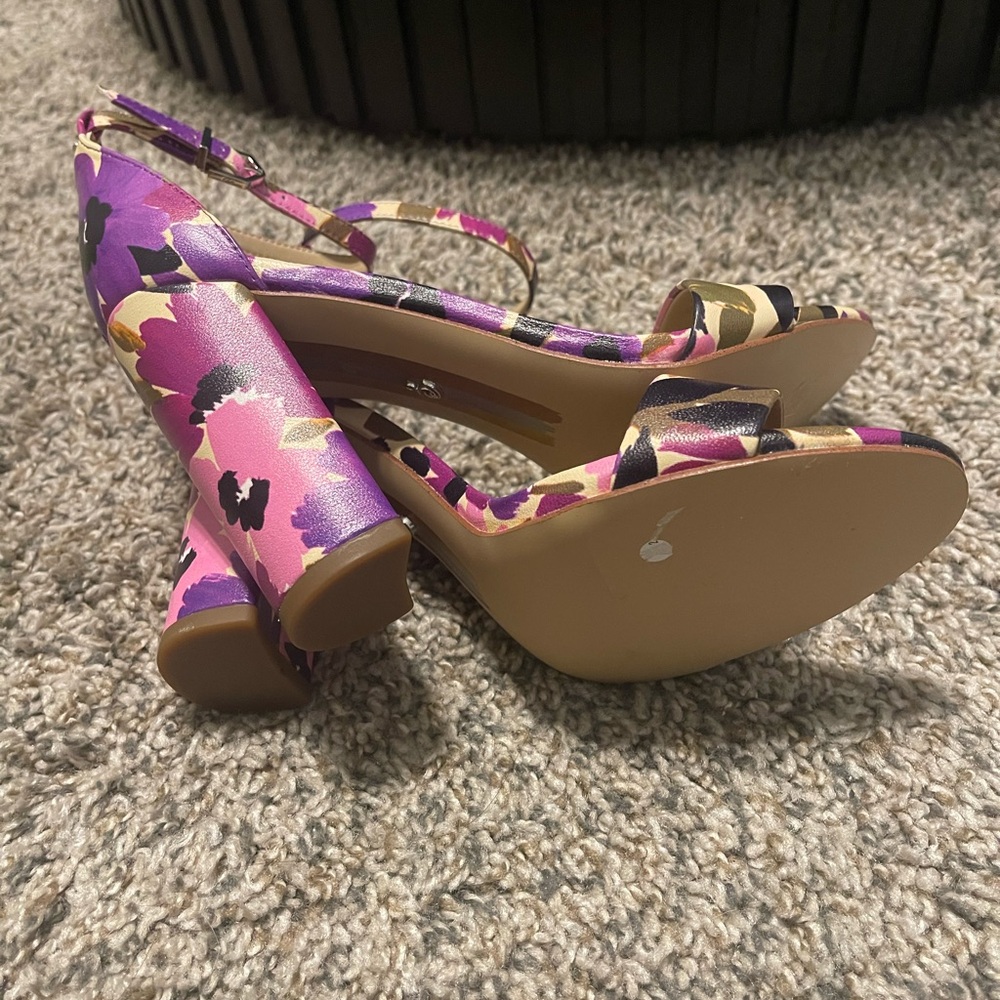 Sam Edelman Yaro Violet Purple Floral Heels - Picture 5 of 5